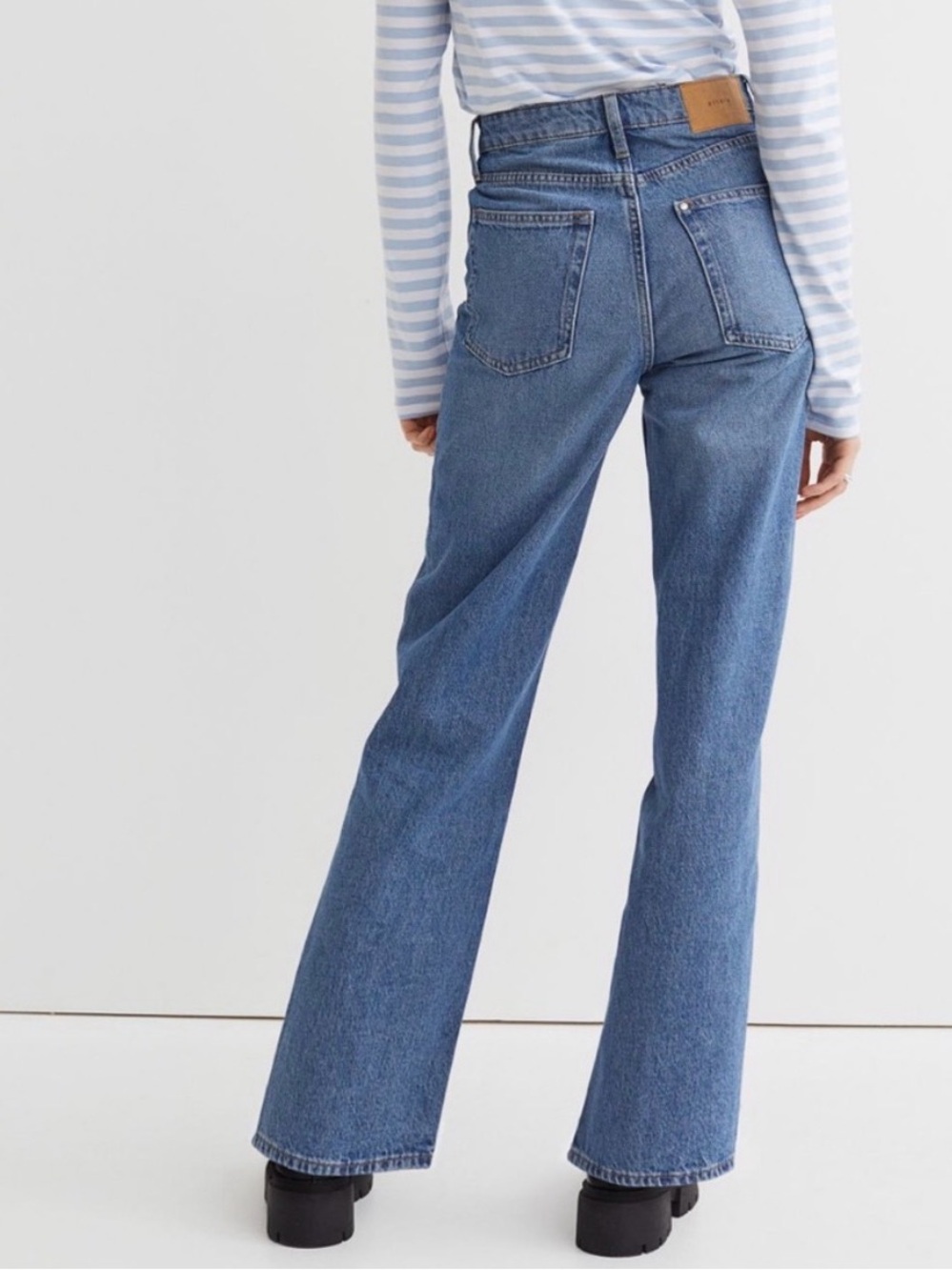 & Denim by H&M Medium Wash Wide Leg Jeans